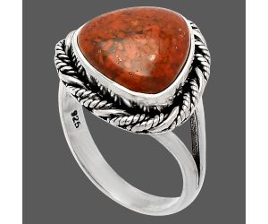 Red Moss Agate Ring size-7 SDR231461 R-1014, 12x12 mm