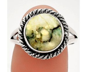Tree Weed Moss Agate Ring size-9 SDR231475 R-1014, 11x11 mm