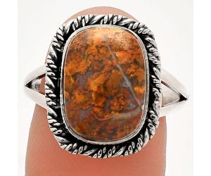 Red Moss Agate Ring size-9 SDR231499 R-1014, 10x14 mm
