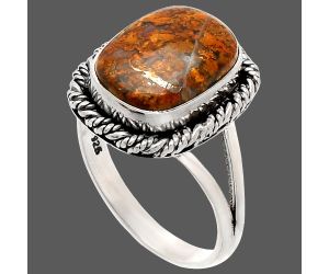 Red Moss Agate Ring size-9 SDR231499 R-1014, 10x14 mm