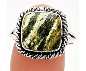 Natural Chrysotile Ring size-9.5 SDR231584 R-1014, 12x12 mm