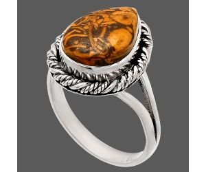 Coquina Fossil Jasper Ring size-8 SDR231633 R-1014, 10x14 mm