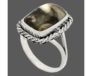Mexican Cabbing Fossil Ring size-9.5 SDR231691 R-1014, 10x15 mm