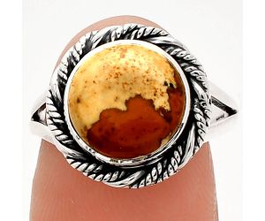 Picture Jasper Ring size-7 SDR231730 R-1014, 10x10 mm