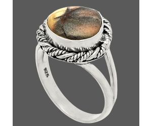 Porcelain Jasper Ring size-7 SDR231734 R-1014, 10x10 mm