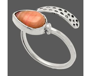 Adjustable - Pink Opal Ring size-7.5 SDR231774 R-1496, 7x10 mm