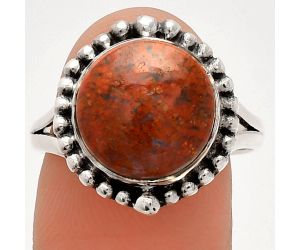 Red Moss Agate Ring size-9 SDR231864 R-1154, 12x12 mm
