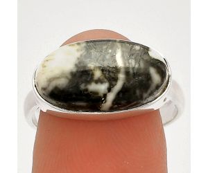Mexican Cabbing Fossil Ring size-9 SDR231929 R-1057, 9x17 mm