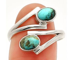 Natural Rare Turquoise Nevada Aztec Mt Ring size-8.5 SDR232134 R-1144, 7x5 mm