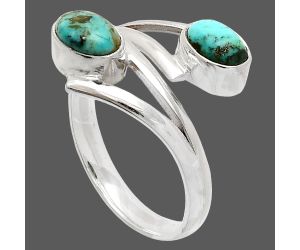 Natural Rare Turquoise Nevada Aztec Mt Ring size-8.5 SDR232134 R-1144, 7x5 mm