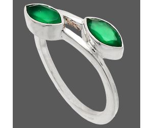 Green Onyx Ring size-8 SDR232181 R-1235, 4x8 mm