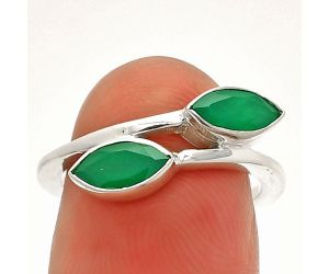 Green Onyx Ring size-9 SDR232183 R-1235, 4x8 mm