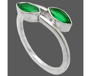 Green Onyx Ring size-9 SDR232183 R-1235, 4x8 mm
