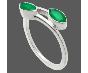 Green Onyx Ring size-9.5 SDR232185 R-1235, 4x8 mm
