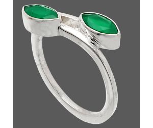 Green Onyx Ring size-8 SDR232186 R-1235, 4x8 mm