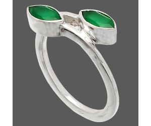 Green Onyx Ring size-7 SDR232222 R-1235, 4x8 mm