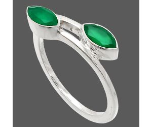 Green Onyx Ring size-10 SDR232223 R-1235, 4x8 mm