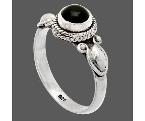 Black Onyx Ring size-8 SDR232320 R-1345, 6x6 mm