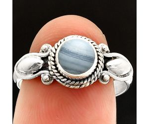 Blue Lace Agate Ring size-8 SDR232328 R-1345, 6x6 mm