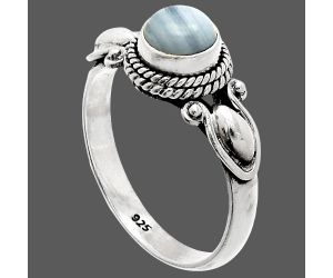 Blue Lace Agate Ring size-8 SDR232328 R-1345, 6x6 mm