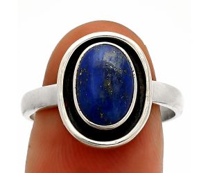 Lapis Lazuli Ring size-8.5 SDR232371 R-1468, 7x10 mm
