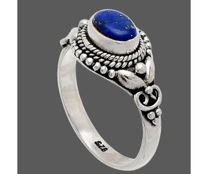 Lapis Lazuli Ring size-7.5 SDR232398 R-1286, 7x5 mm