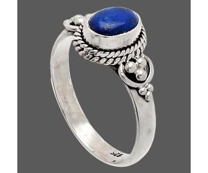 Lapis Lazuli Ring size-7.5 SDR232422 R-1345, 7x5 mm