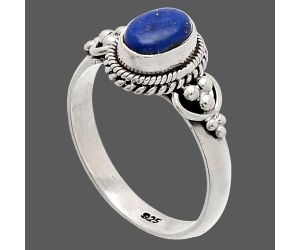 Lapis Lazuli Ring size-7 SDR232428 R-1345, 7x5 mm