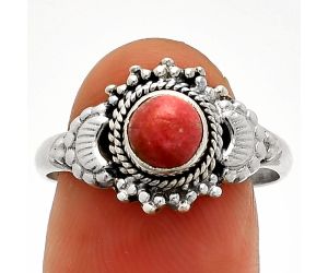 Pink Thulite Ring size-9 SDR232452 R-1291, 6x6 mm
