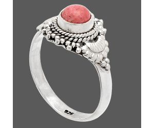 Pink Thulite Ring size-8.5 SDR232453 R-1291, 6x6 mm