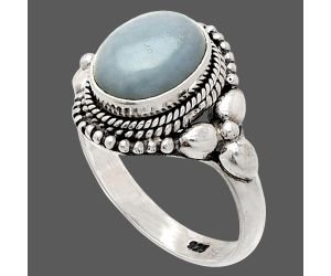 Angelite Ring size-7 SDR232514 R-1286, 8x10 mm