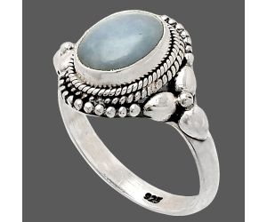Angelite Ring size-8 SDR232517 R-1286, 8x10 mm