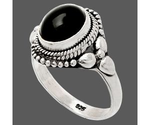 Black Onyx Ring size-8 SDR232527 R-1286, 8x10 mm