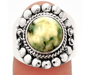 Tree Weed Moss Agate Ring size-8 SDR232661 R-1399, 10x10 mm