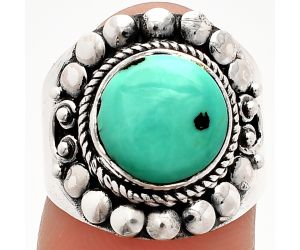 Natural Turquoise Morenci Mine Ring size-6 SDR232675 R-1399, 10x10 mm