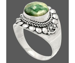 Tree Weed Moss Agate Ring size-10 SDR232682 R-1399, 10x10 mm