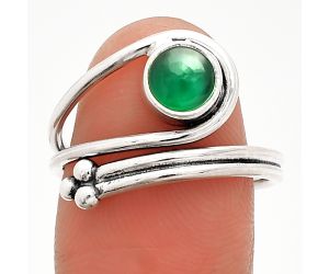 Adjustable - Green Onyx Ring size-8 SDR232786 R-1276, 6x6 mm