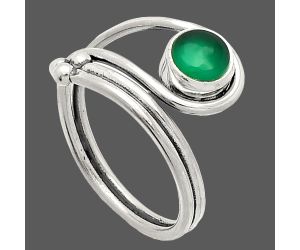 Adjustable - Green Onyx Ring size-8 SDR232786 R-1276, 6x6 mm