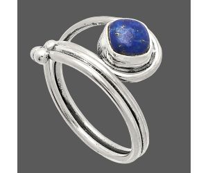 Adjustable - Lapis Lazuli Ring size-7.5 SDR232797 R-1276, 6x6 mm