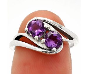 African Amethyst Ring size-6 SDR232852 R-1048, 5x5 mm