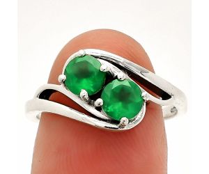 Green Onyx Ring size-8 SDR232860 R-1048, 5x5 mm