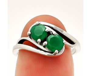 Green Onyx Ring size-8 SDR232873 R-1048, 5x5 mm