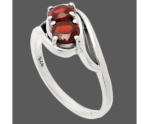 Hessonite Garnet Ring size-7 SDR232902 R-1048, 5x5 mm