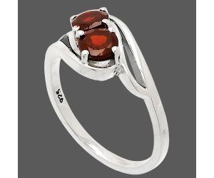 Hessonite Garnet Ring size-8 SDR232903 R-1048, 5x5 mm