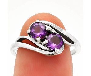 African Amethyst Ring size-8 SDR232906 R-1048, 5x5 mm
