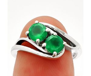 Green Onyx Ring size-6 SDR232919 R-1048, 5x5 mm