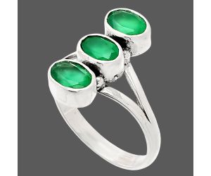 Green Onyx Ring size-9 SDR232958 R-1263, 7x5 mm