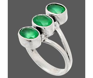 Green Onyx Ring size-6 SDR232959 R-1263, 7x5 mm