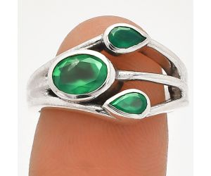 Green Onyx Ring size-7 SDR233149 R-1024, 7x5 mm