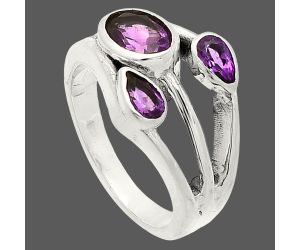 African Amethyst Ring size-6 SDR233176 R-1024, 7x5 mm